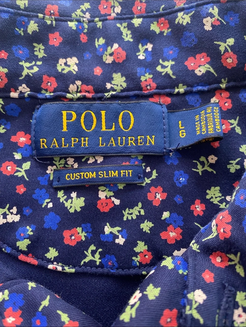 Ralph Lauren Men Navy Floral Polo Shirt